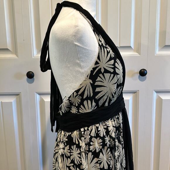 Donna Ricco size 10 Vintage Y2K Halter Open Back Silk Dress - Picture 8 of 16